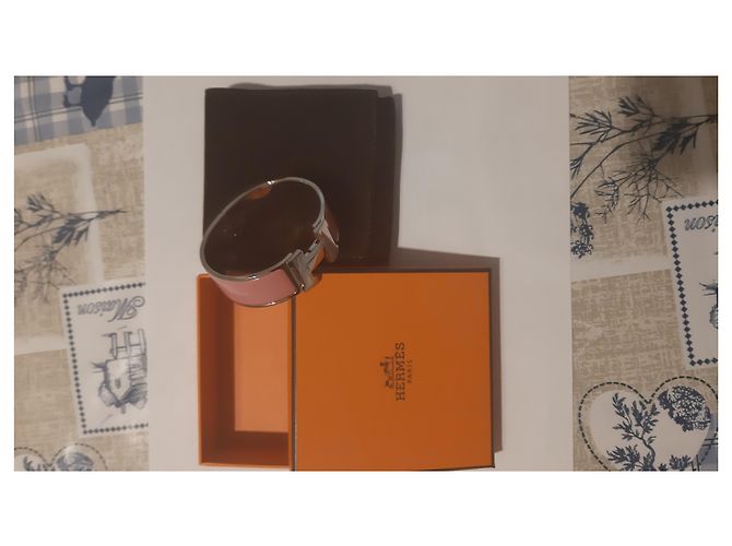 Hermès Clic H Armband rosa Metall Pink - Ansicht 8