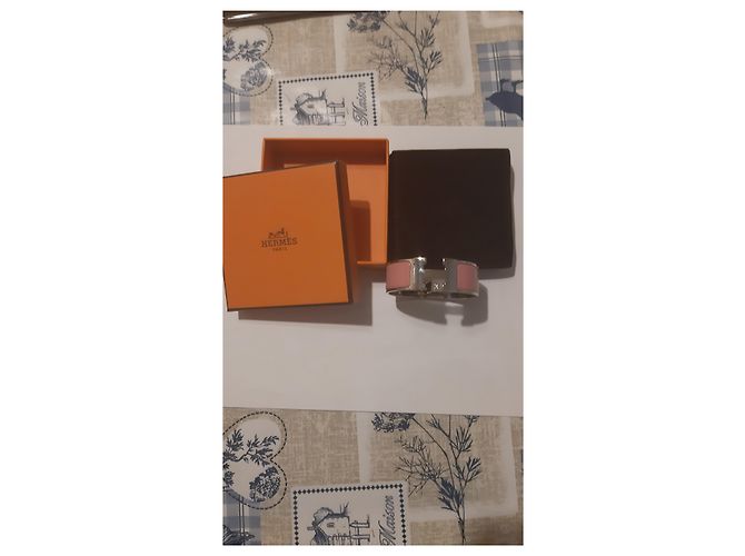 Hermès Clic H Armband rosa Metall Pink - Ansicht 9