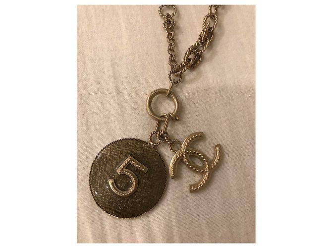Collana Chanel color sabbia - vista 9