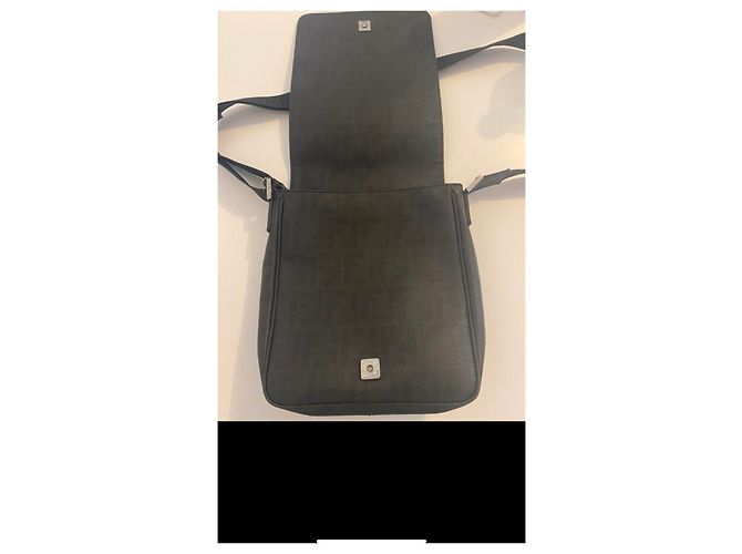 Fendi, Borsa a tracolla da uomo Grigio antracite - vista 3