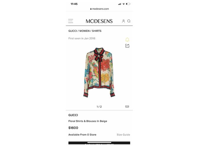 Gucci Blumenbluse aus Seide mehrfarbig Mehrfarben - Ansicht 2