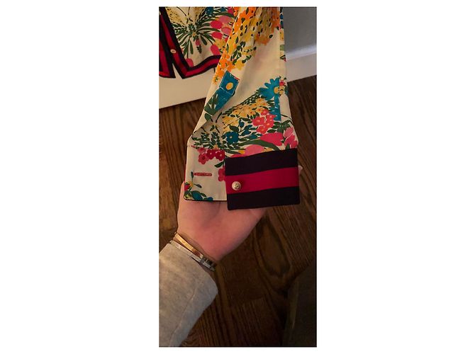 Gucci Blumenbluse aus Seide mehrfarbig Mehrfarben - Ansicht 3