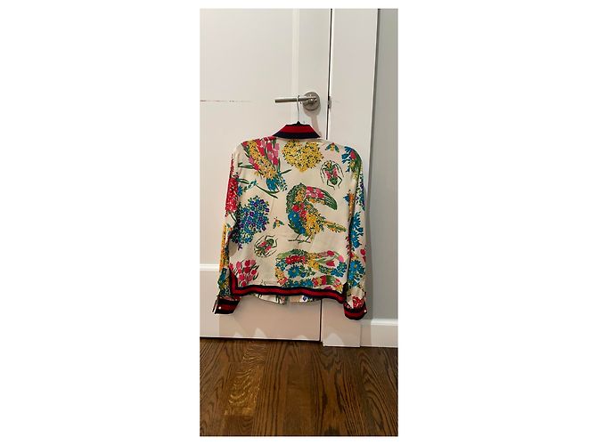 Gucci Blumenbluse aus Seide mehrfarbig Mehrfarben - Ansicht 7