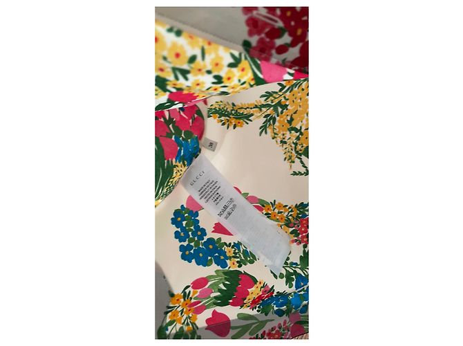 Gucci Blumenbluse aus Seide mehrfarbig Mehrfarben - Ansicht 9