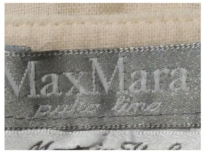 Falda de lino y seda Max Mara Crema - vista 6
