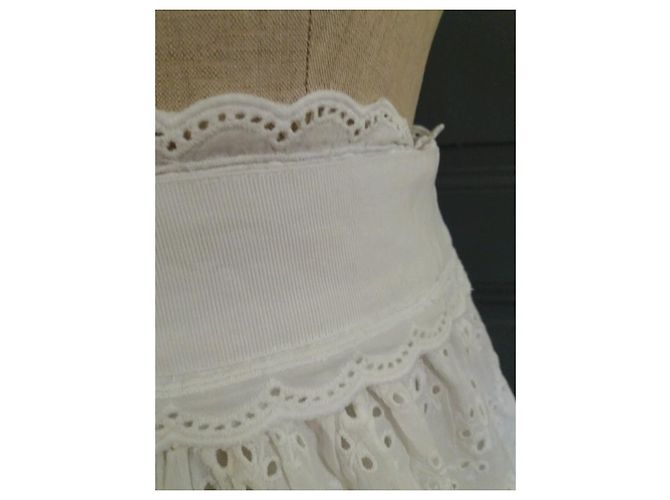 Falda Tara Jarmon Blanca de Algodón Blanco - vista 2
