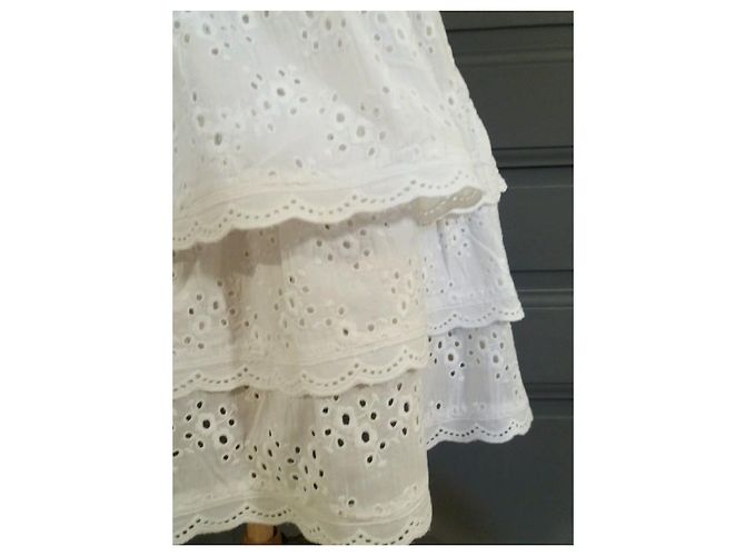 Falda Tara Jarmon Blanca de Algodón Blanco - vista 3