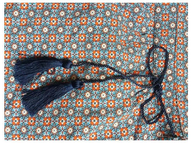 Falda CAROLL estampada de viscosa roja y azul talla 38 - vista 5