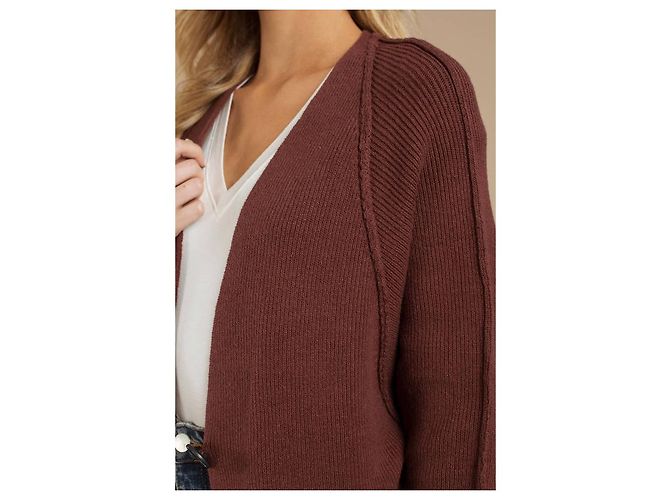 Free People Irreplaceable Plum Longline Cardigan - Ansicht 6
