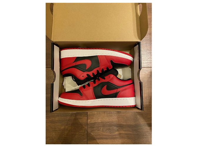 Nike, Nike x jordan reverse banned bred 38 Roja - vista 5