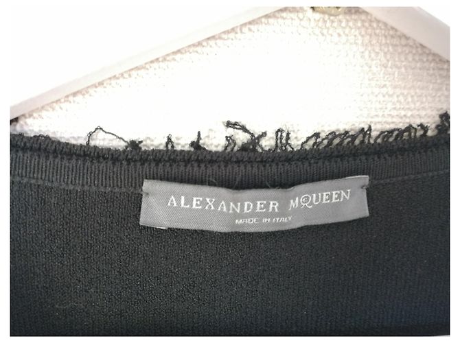 Alexander McQueen Schwarzes Strickkleid aus Viskose - Ansicht 2