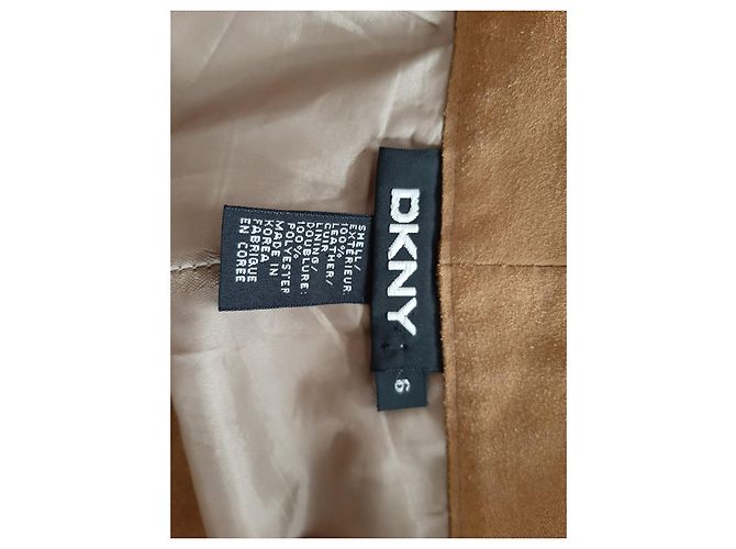 Calça de couro marrom Dkny - vista 8