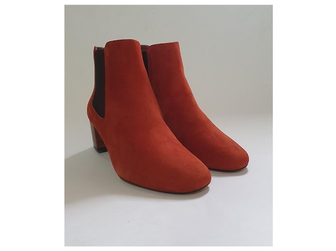 Botas Vanessa Bruno de ante naranja talla 39 - vista 2