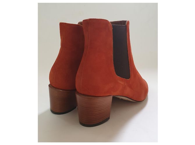 Botas Vanessa Bruno de ante naranja talla 39 - vista 3