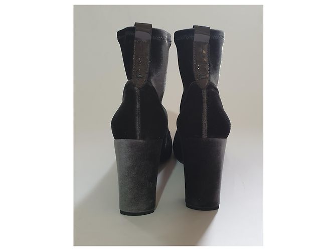 Botas Aeyde de tela gris oscuro Gris antracita - vista 3