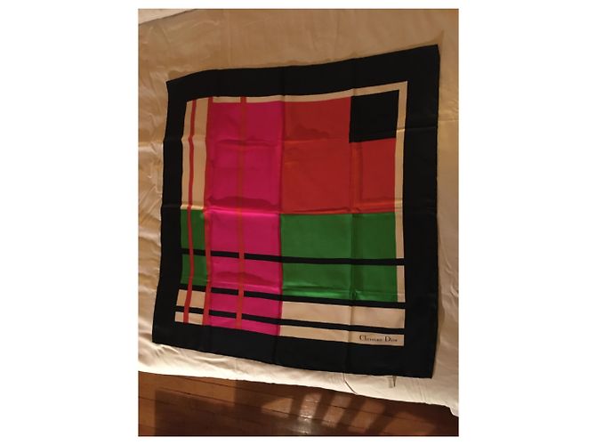 Christian Dior - Magnifica sciarpa di seta Multicolore - vista 5