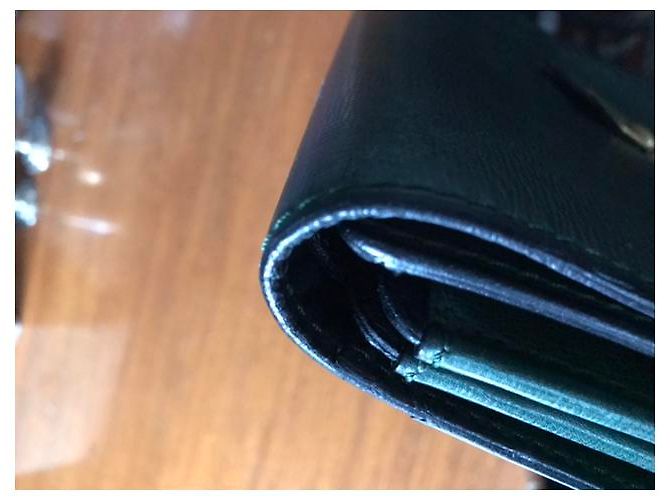 Pochette Céline in pelle verde scuro - vista 14