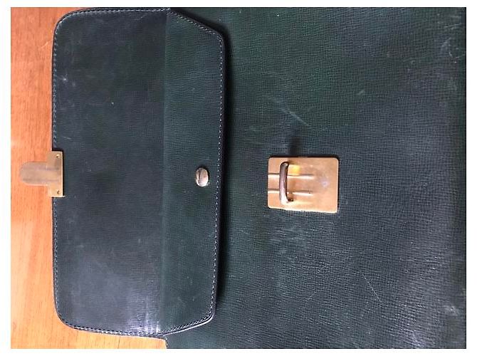 Pochette Céline in pelle verde scuro - vista 5