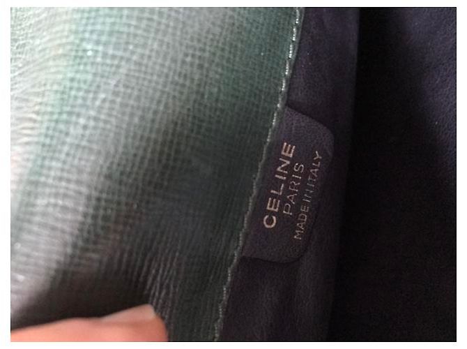 Pochette Céline in pelle verde scuro - vista 8