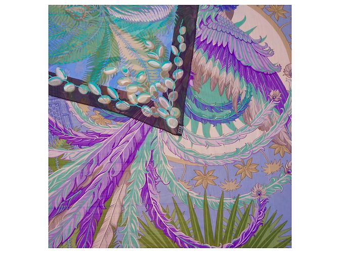 Hermès Lenços de seda Multicor - vista 4