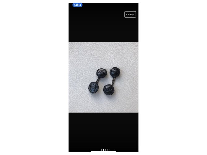 Chanel Cufflinks Black - view 2