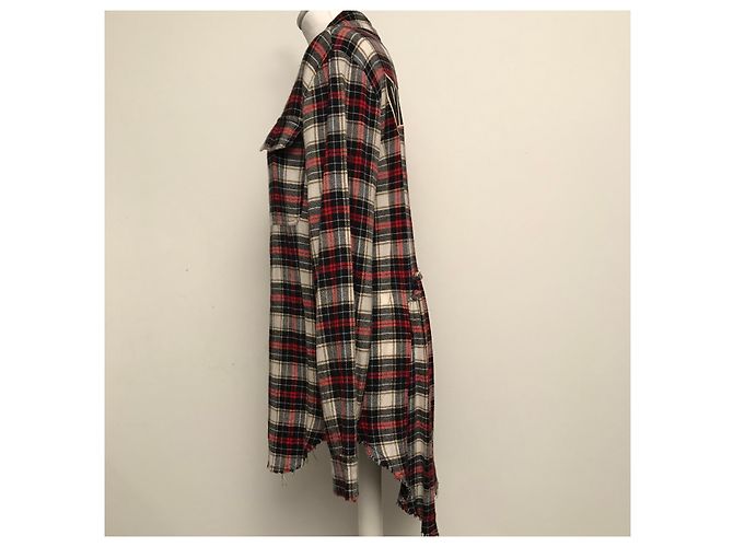 Autre Marque Camicia a quadri ANIYE BY rosso nero bianco lana viscosa - vista 2