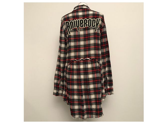 Autre Marque Camicia a quadri ANIYE BY rosso nero bianco lana viscosa - vista 3