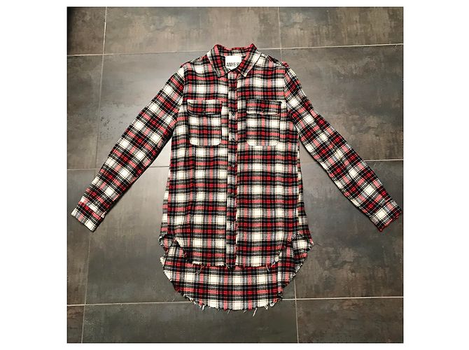 Autre Marque Camicia a quadri ANIYE BY rosso nero bianco lana viscosa - vista 4
