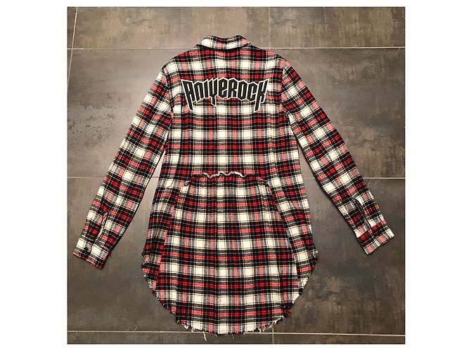 Autre Marque Camicia a quadri ANIYE BY rosso nero bianco lana viscosa - vista 5