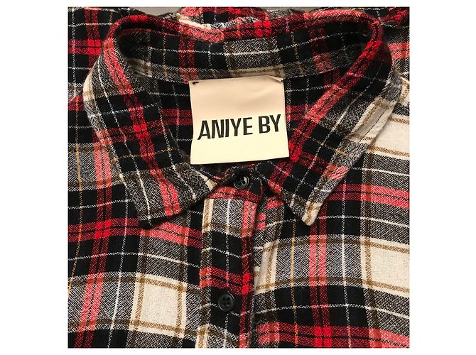 Autre Marque Camicia a quadri ANIYE BY rosso nero bianco lana viscosa - vista 6