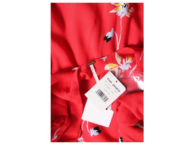 Free People Blumenkleid Rot Viskose M - Ansicht 3
