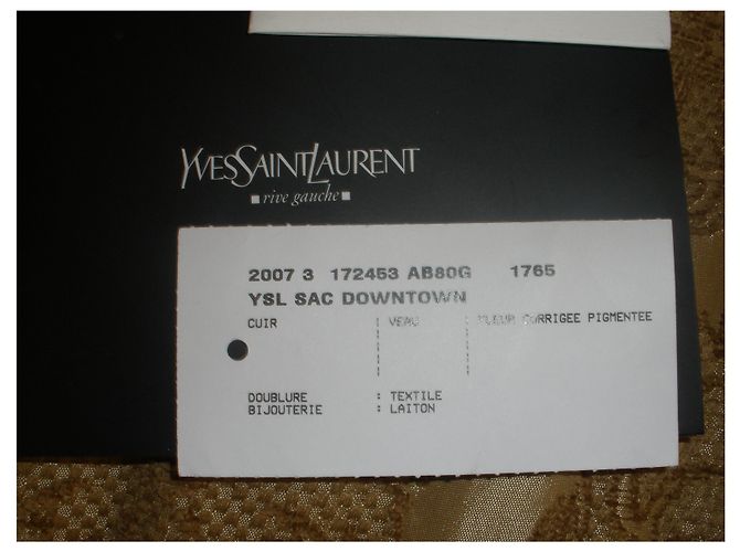Borsa Yves Saint Laurent YSL Downtown M Rossa in Pelle Vernice - vista 11