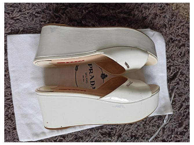 Prada Mules compensées - vue 8