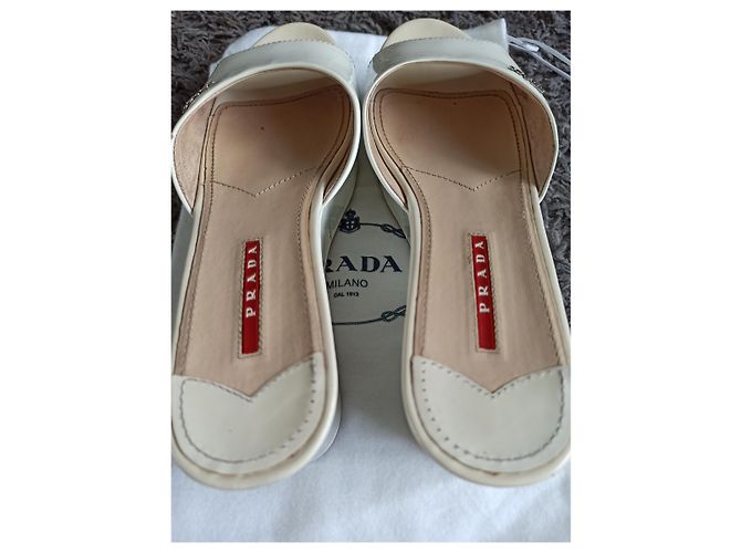 Prada Mules compensées - vue 9