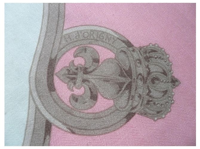 Hermès HERMES Maxi Stola Cashmere seta Rosa Buone condizioni - vista 2