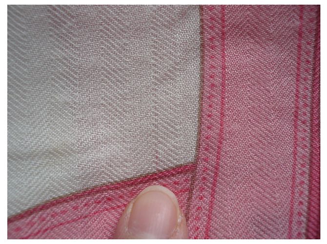 Hermès HERMES Maxi Stola Cashmere seta Rosa Buone condizioni - vista 3