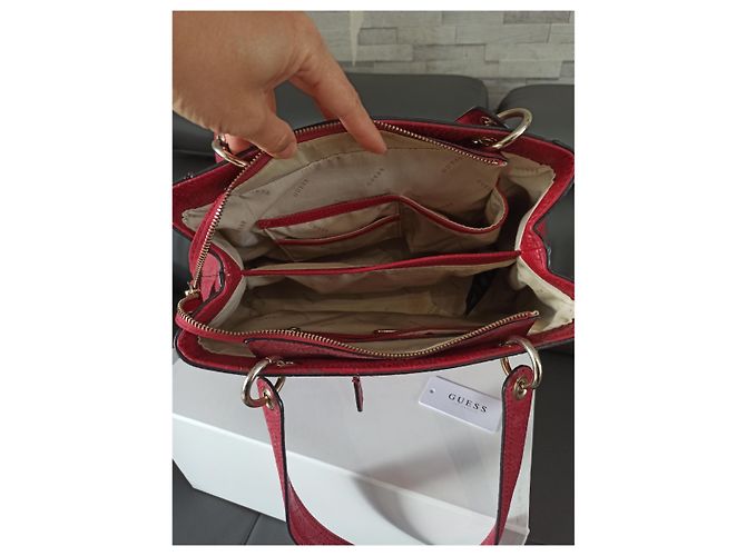 Borsa a mano Guess Vanessa Rossa in similpelle Rosso - vista 7