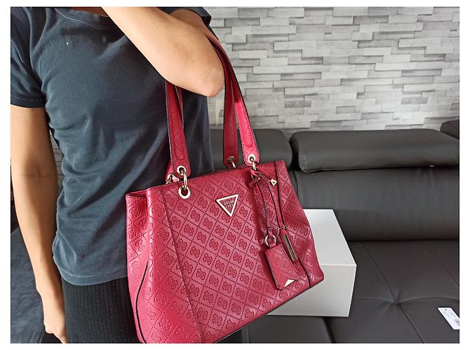 Borsa a mano Guess Vanessa Rossa in similpelle Rosso - vista 9