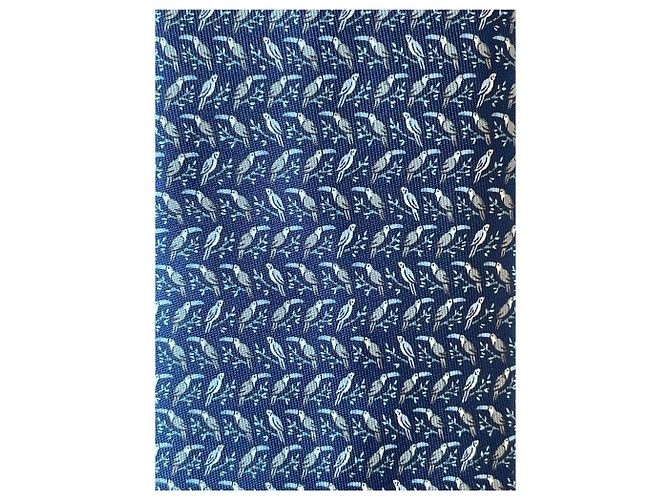 Hermès Tie Lining a Perocan Grey Dark blue - view 6