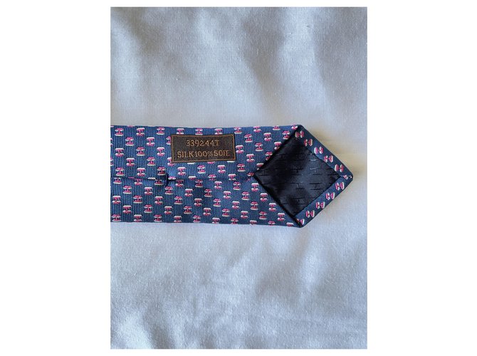 Hermès Tie Tie 7 Cacciatore di sogni Rosa Blu - vista 7
