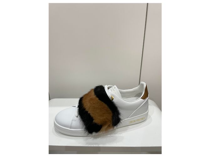 Louis Louise Sneakers Louis Vuitton Pelle Bianca e Visone 36.5 Bianco - vista 6