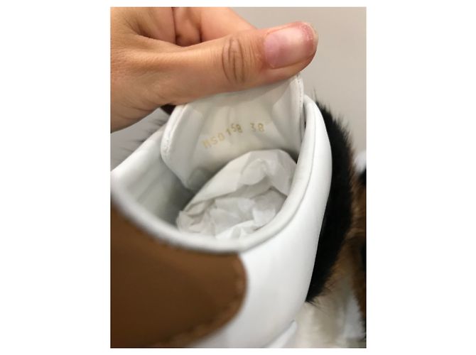 Louis Louise Sneakers Louis Vuitton Pelle Bianca e Visone 36.5 Bianco - vista 7