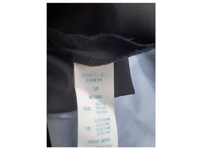 Ikks langes Viscose Kleid Schwarz - Ansicht 2