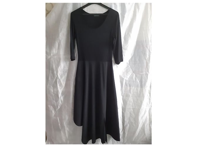 Ikks langes Viscose Kleid Schwarz - Ansicht 5