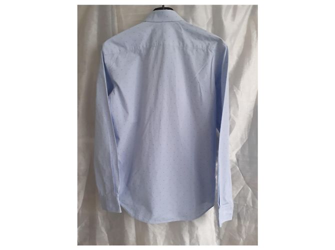 Autre Marque Camicia FIGARET Slim Fit in cotone a costine azzurro Blu chiaro - vista 2
