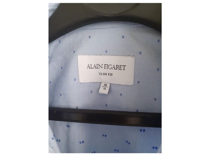 Autre Marque Camicia FIGARET Slim Fit in cotone a costine azzurro Blu chiaro - vista 3