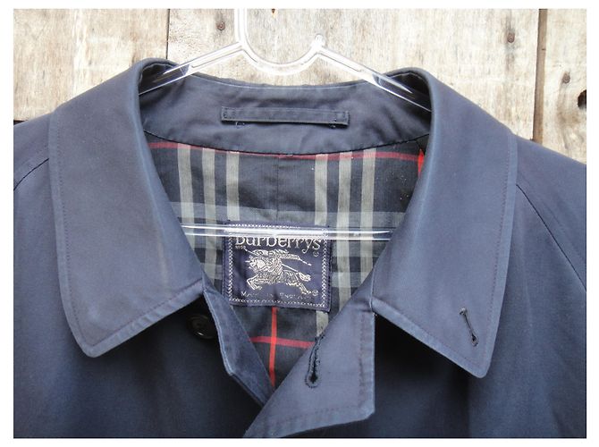 impermeabile uomo Burberry vintage t 56 Blu navy - vista 2