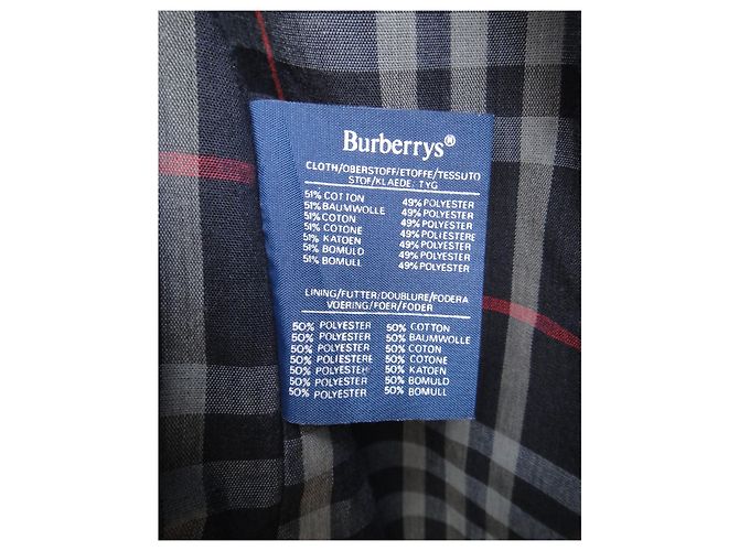 impermeabile uomo Burberry vintage t 56 Blu navy - vista 5