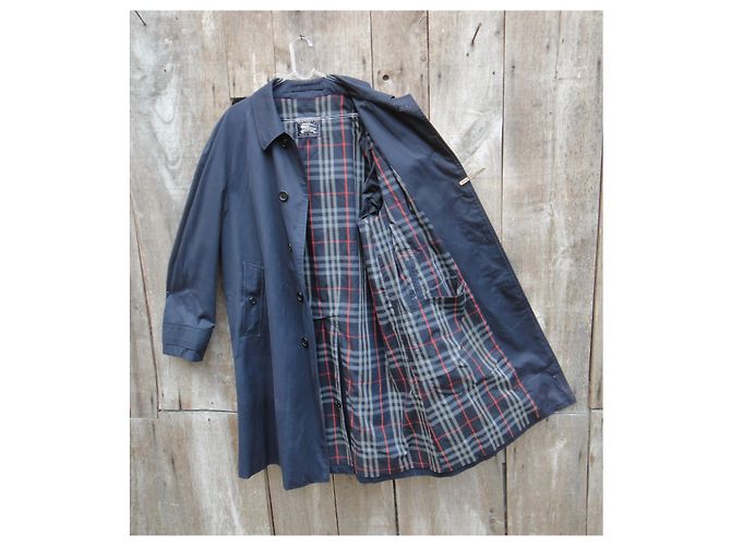 impermeabile uomo Burberry vintage t 56 Blu navy - vista 6
