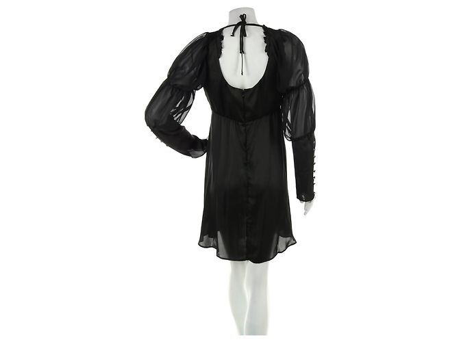 Autre Marque For Love and Lemons Schwarzes Kleid Polyester Größe L - Ansicht 2
